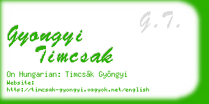 gyongyi timcsak business card