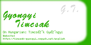 gyongyi timcsak business card